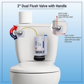 2 INCH DUAL FLUSH VALVE CONVERSION KIT AND OVERFLOW WATER CONSERVER - WITH HANDLE