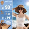 Sun Visors for Women Wide Brim Beach Hat Foldable Straw