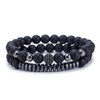 CHIFEI 2PIEZA Juego de Joyas Pulsera Unisex de Zircón Piedra
