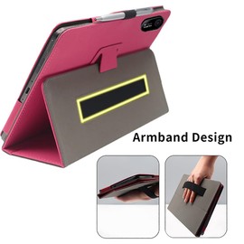 FIEWESEY Case for Acer Iconia Tab P10 10.4 inch Tablet,for Acer Iconia Tab P10 Tablet Case,Folding Stand Protective Cover with Pencil Holder Full Protection Case for Acer Iconia Tab P10 (Pink)