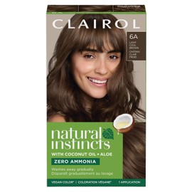 Clairol Natural Instincts Demi-Permanent Hair Dye, 6A Light Cool Brown Hair Color, 1 Count