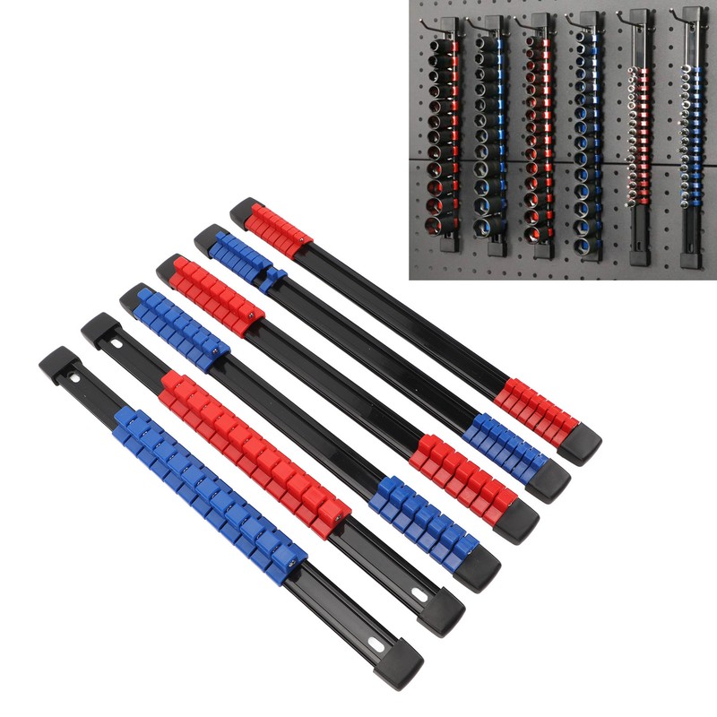 6PCS Drive Socket Organizer Holder 1/4in 3/8in 1/2in SAE And