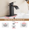 Fransiton Black Waterfall Bathroom Faucet Lavatory Single Handle 1 or
