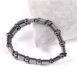 EPIC STONE-Black Magnetic Hematite Bracet- Unisex
