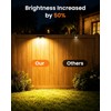 JOFIOS Fence Lights Solar Powered 12 Pack, 3000/4000/6000K 3 Modes,