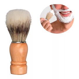 Mafab  Brocha Para Espuma Afeitar Mango Madera Suave Profesional