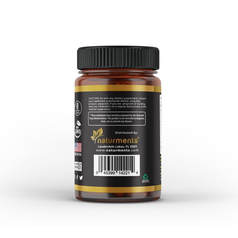 Naturments Premium Black Seed Oil Vegetarian Capsules 100% Organic Unrefined