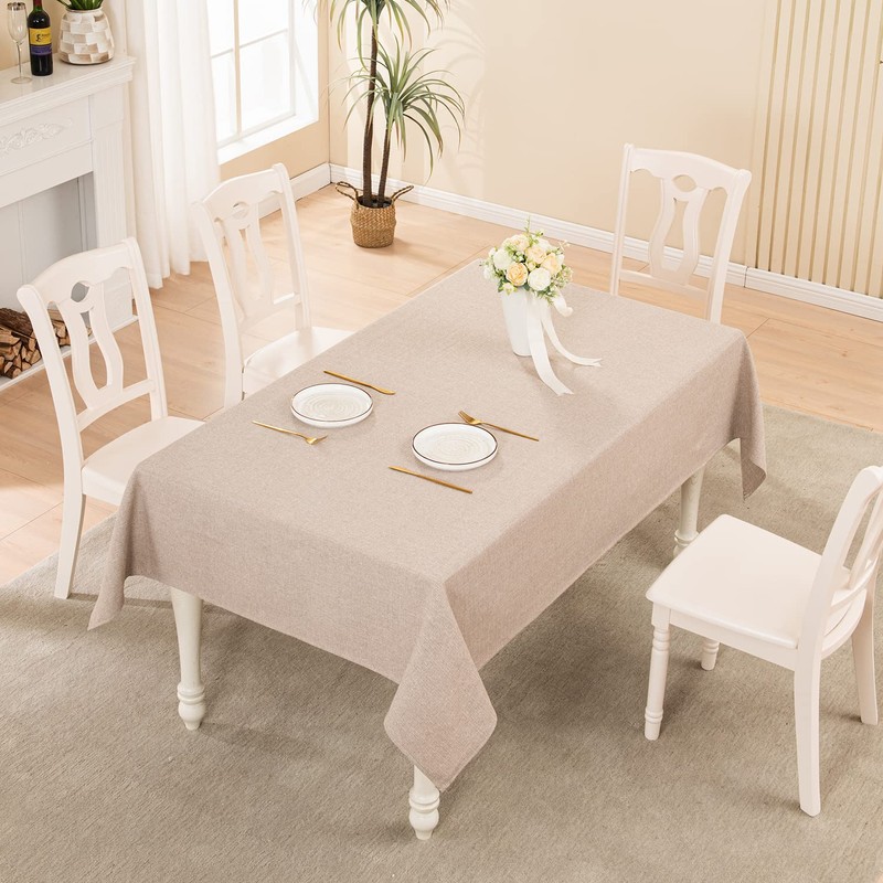 BALCONY & FALCON Rectangle Tablecloth, Wrinkle Resistant and Water Proof
