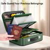Aollewoiti Fireproof Document Box, Hard Case Fireproof Box with Lock,