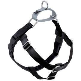 2 Hounds Design Freedom No Pull Dog Harness | Adjustable Gentle Comfortable Control for Easy Dog Walking | for Small Medium and Large Dogs | Made in USA | Leash Not Included | 1" MD Black