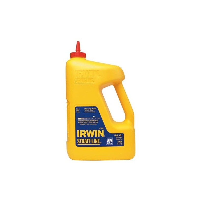Irwin Tools IRWIN STRAIT-LINE Marking Chalk, Standard, Red, 5 lbs