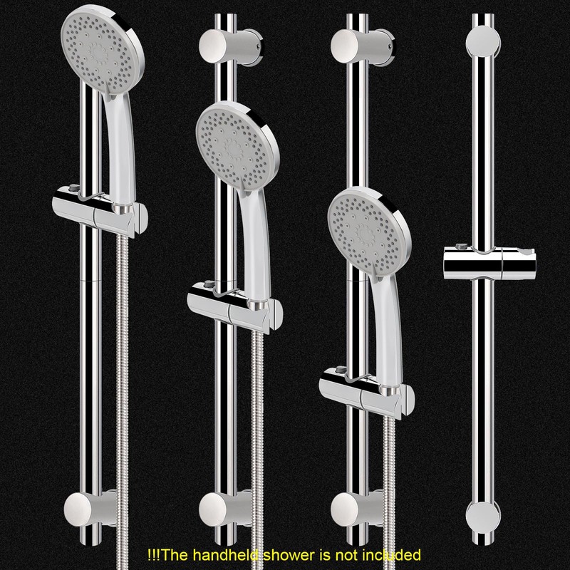 NearMoon Shower Slide Bar with Height/Angle Adjustable Handheld Shower Holder,