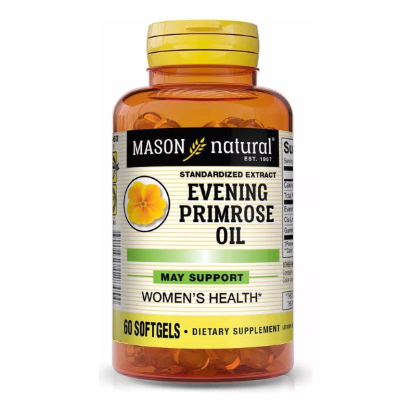 Mason naturals Evening Primrose Oil Aceite Onagra 60 Softgels Hecho En Usa
