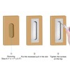 Malimali 2 Pack Stainless Steel Recessed Sliding Handles, 180mm Flush