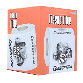 Play Visions Tissue Time Wipe Out Corruption Novelty Toilet Paper | One Roll