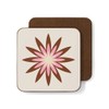 4 Coaster Set 60s 70s Retro Flowers