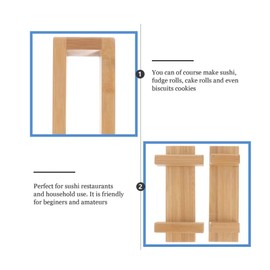 Wood Sushi Press, DIY Sushi Box Making Kit, Sushi Maker Press for Cooking Home Sushi Rice Roll Tool Set