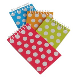 US Toy - FBA 4391 US Toy-Polka Dot Themed Mini Spiral Notebook Memo Pads, (Assorted Color), (1-Pack of 12)