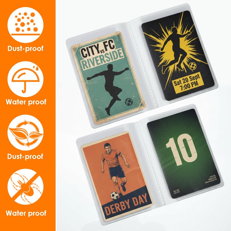 5 Packs Plastic Wallet Insert, Clear Credit Card Holder Wallet