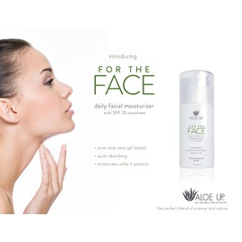 Aloe Up Daily Face Moisturizer with SPF 25 - Non Greasy & Quick Absorbing Sun Skin Care, Reef Friendly & Water Resistant, Aloe Skin Sun Protection, Sunscreen Lotion with UVA/UVB Protection - 1.7 Fl Oz