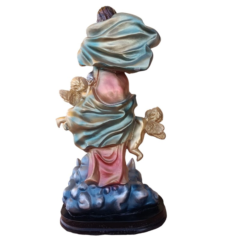 Escultura Virgen Desatanudos 30cm Imagen Religiosa de Resina