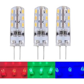 Buwakul Best to Buy (8-Pack) Brightest 2-Watt G4 LED Bulb 12V AC/DC, 24 SMD 3014 LED, 2W Green Blue Red Color (Jc10 Bi-pin 10-13W Replacement) (Green) (Green)