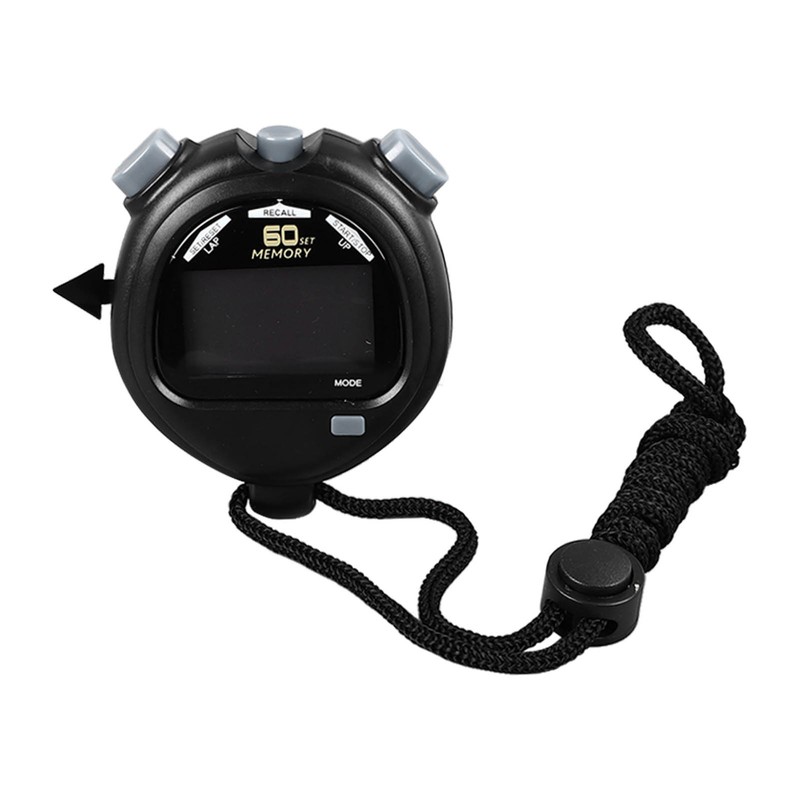 Stopwatch Timer 3 Rows and 60 Channels Larger Display Black