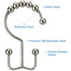 TENOVEL Never Rust 304 Stainless Steel Shower Rings, Rustproof Shower