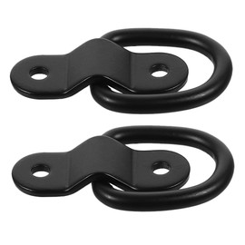 ledmomo 2pcs Pull Tab Buckle Truck Bed Anchor Heavy Duty D Ring Bed Anchor Truck Bed Hook Trailer Tie Down Anchor Trailer Anchor Iron Black
