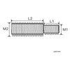 5pcs 304 Stainless Steel Adapter Male to Male Converter Double