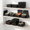 Taysisiter 13 Quart Flat Stackable Plastic Storage Basket with Lid,