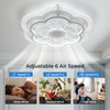 Ceiling Fan with Lights Remote Control, Enclosed flower light fan,