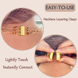 OHINGLT - Cierre magnético para collar con cierre deslizante y múltiples hebras