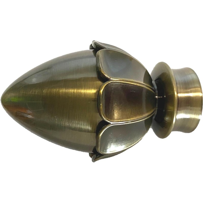 ABC Decor Acorn Curtain Pole Finials, Antique Brass, 28mm, pair