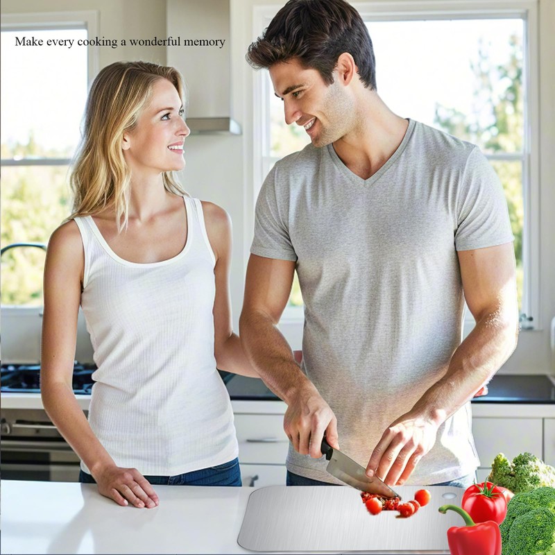 304 Stainless Steel Cutting Board Double Sided Cutting Boards for