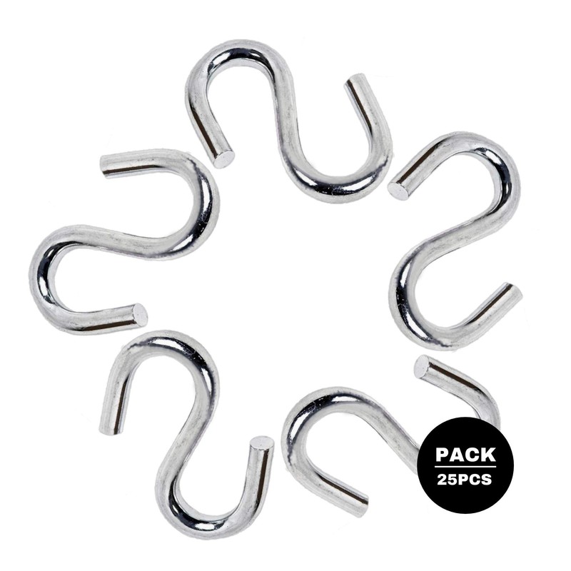 DOJA INDUSTRIAL S Hooks M5 Pack 25 Galvanised Steel Hooks