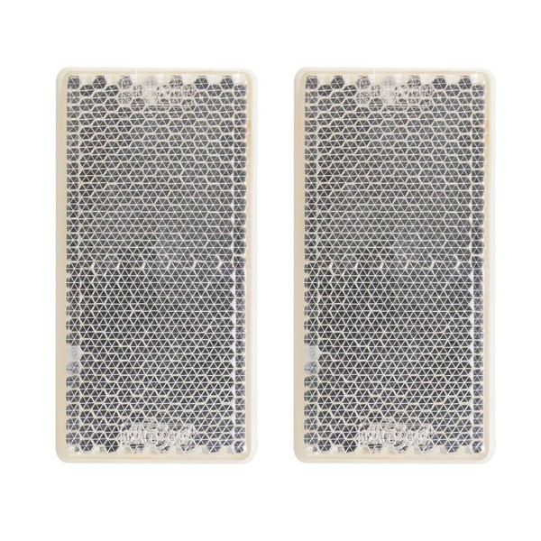 Bitray 2Pcs Rectangle Safety Reflector Light Self Adhesive Reflector for