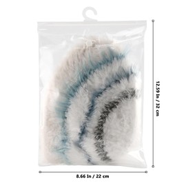 MUKLEI 50 Pack Hanging Storage Bags, 8.6 × 12.6 Inch Hang-Up Clear Plastic Bags with Large Hook for Classroom Library School Supplies Home Pharmacy Use