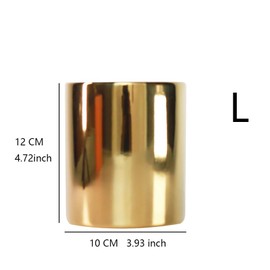 LOUIE SILNA Office Accessories Gold Ceramic Pen Holder, Desk Organiser