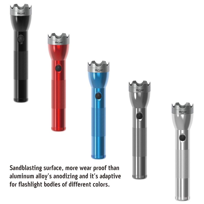 Weltool Flashlight Strike Bezel - 304 Stainless Steel for Maglite