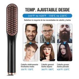 Cepillo Eléctrico Para Alisar Barba Y Cabello