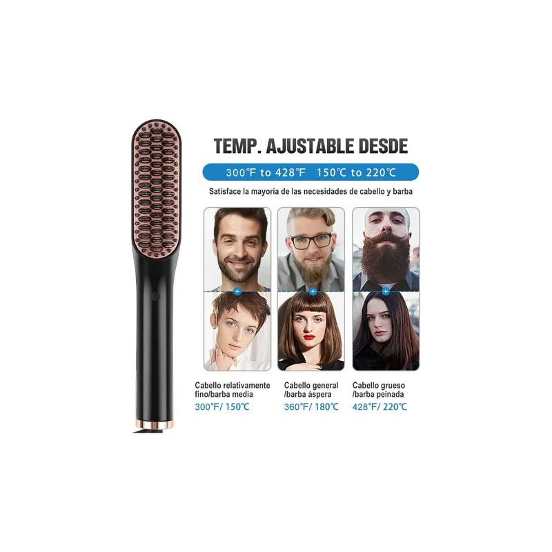 Cepillo Eléctrico Para Alisar Barba Y Cabello