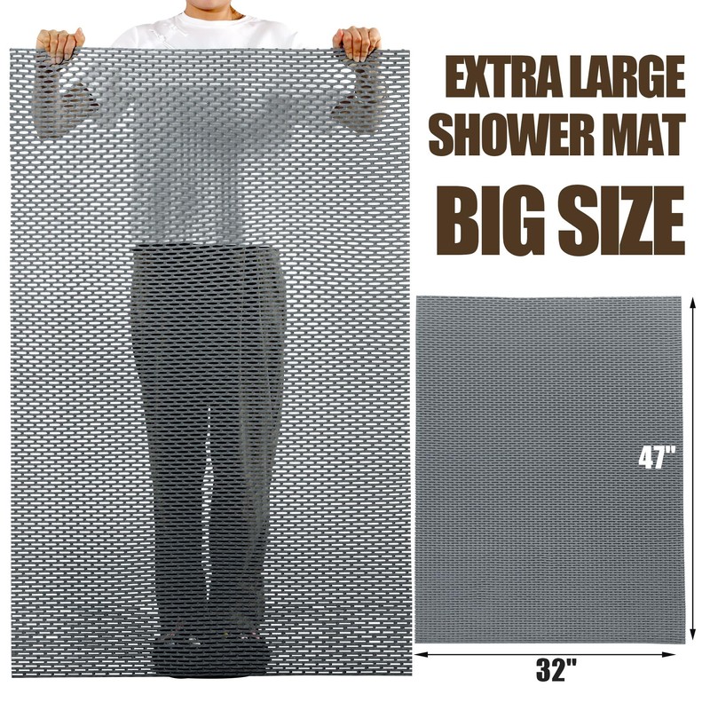 HOMBYS 47 x 32 Extra Large Shower Mat for Shower