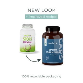 Sport Essentials A-Z Complete for Athletes - 15 Vitamins Minerals Amino Acids Antioxidants - 120 Vegetable Capsules with Vitamin C, D3, Zinc - Daily Vitamins Fitness