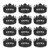 sourcing map 12 Pcs Paper Crowns Black Foil Birthday Crowns