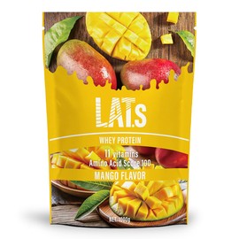 Rat Protein, Whey, 2.2 lbs (1 kg), Mixed of 11 Vitamins, Made in Japan, High Protein, Easy to Dissolve in a Shaker, Sugar Intake Perfect for Training, LATs by MY ROUTINE (Mango Flavor)