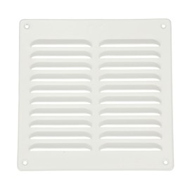 PATIKIL 8x8 Inch Aluminum Vent Cover, Screen Air Grille Ventilation Cover HVAC Louvered Grill for Home Kitchen Fireplace Bathroom Wall Ceiling, White