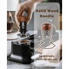 JUELICH 53mm Espresso Tamper with Wooden Handle – Spring-Loaded Coffee