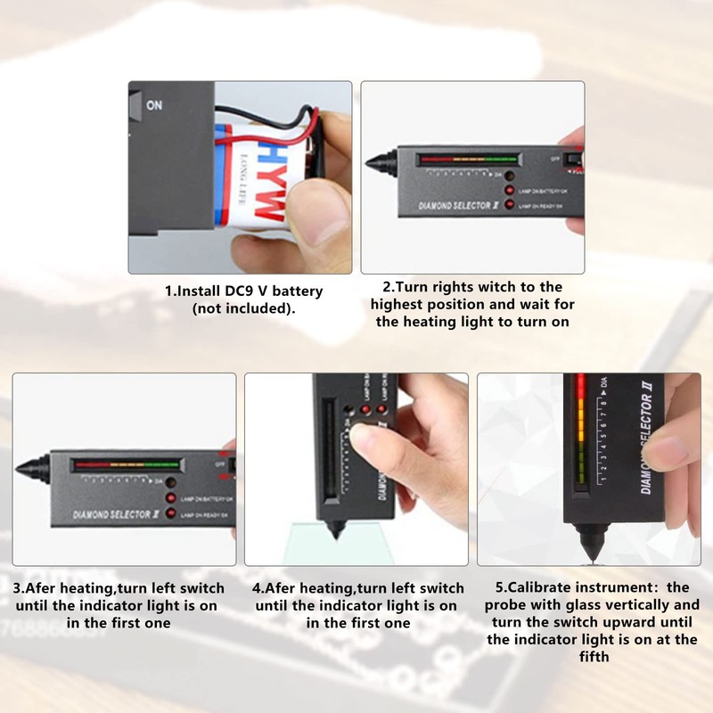 2 Pieces Diamond Tester, High Accuracy Jewelry Diamond Tester, ​Professional