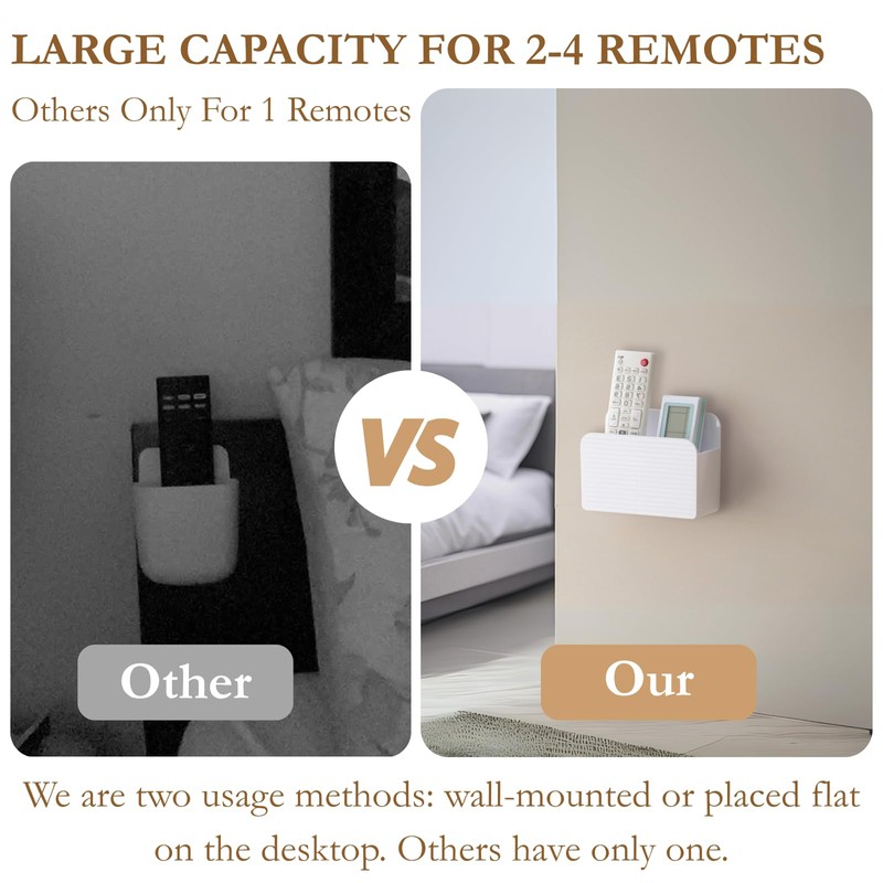 LINFIDITE Adhesive TV Remote Control Holder Wall Mount TV Remote